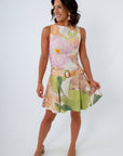 Hydrangea Garden Belted Mini Dress