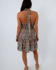 Boho Luxe Halter Mini Dress