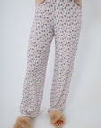 Ribbed Pointelle Seashell Knit Pants