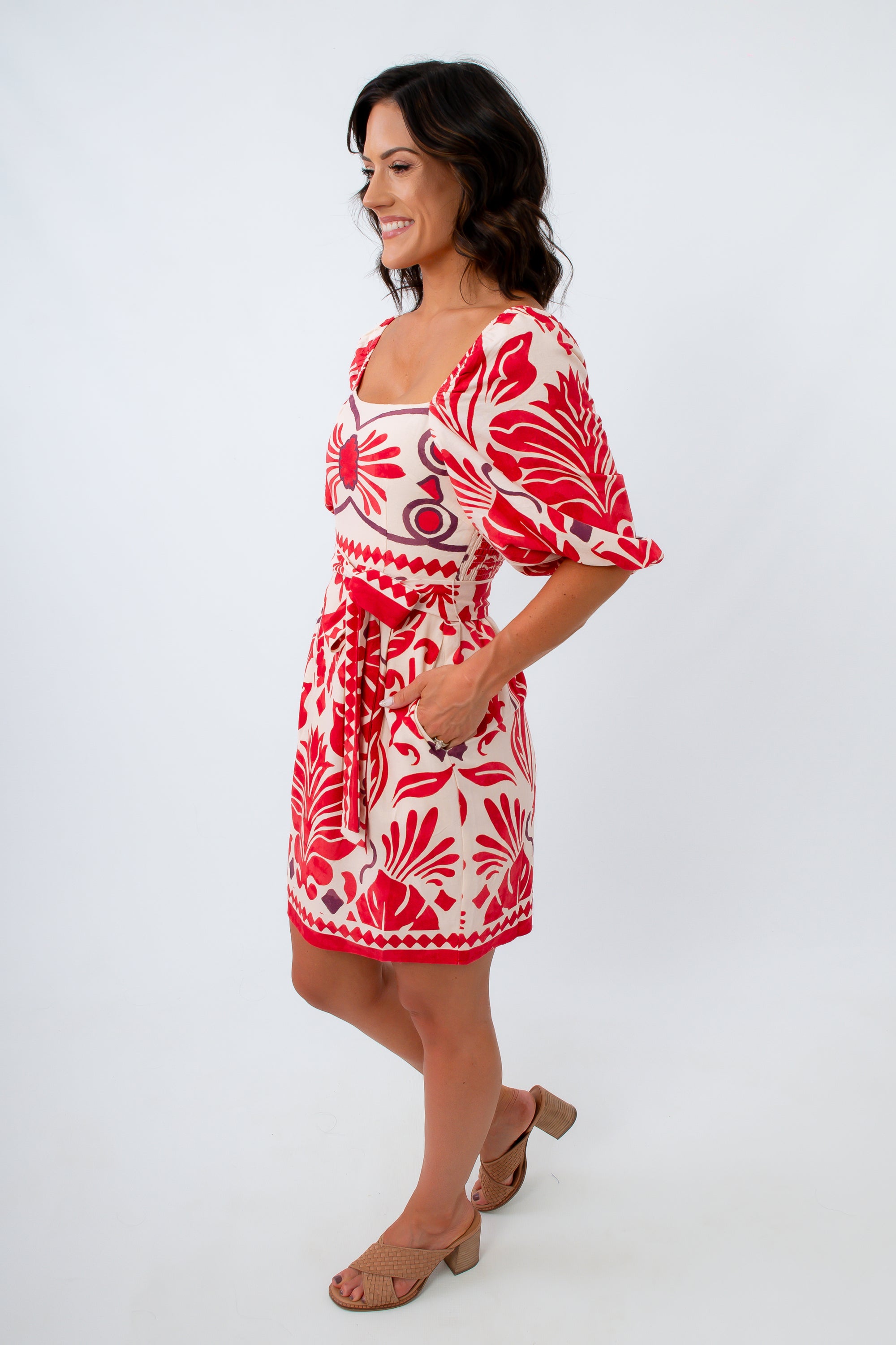 Red Tropical Dress