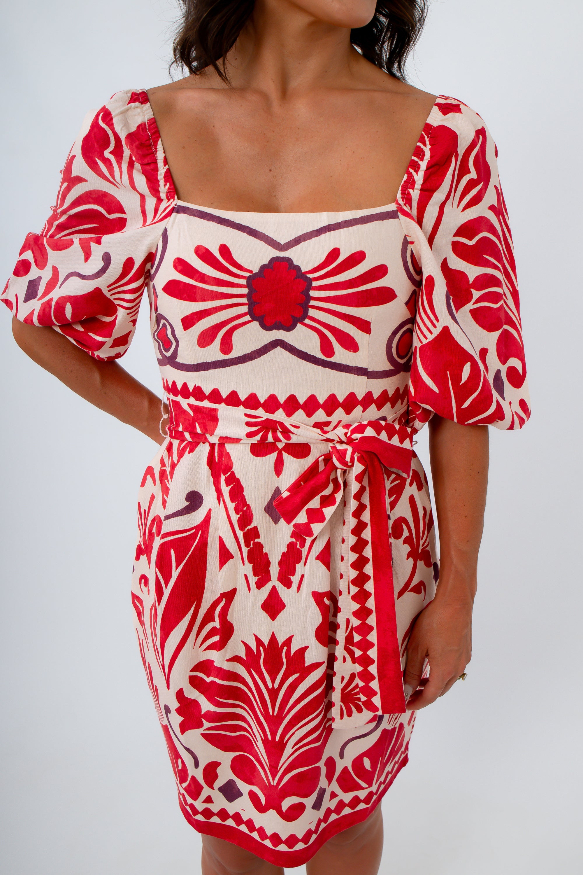 Tropical Print Mini Dress