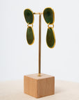Modern Muse Sparkling Sea Green Statement Earrings