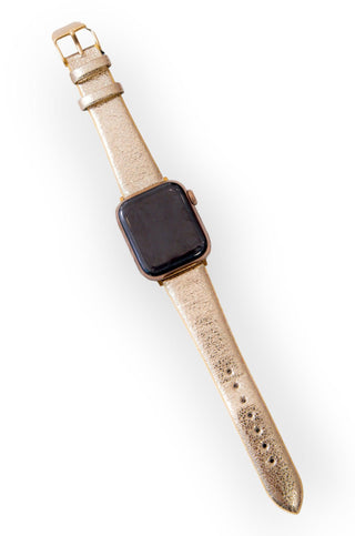 Gold Vegan Leather Smartwatch Band-ZAANA Inc.-L. Mae Boutique