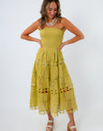 Strut and Bolt eyelet strapless dress