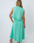 teal mint knit set 
