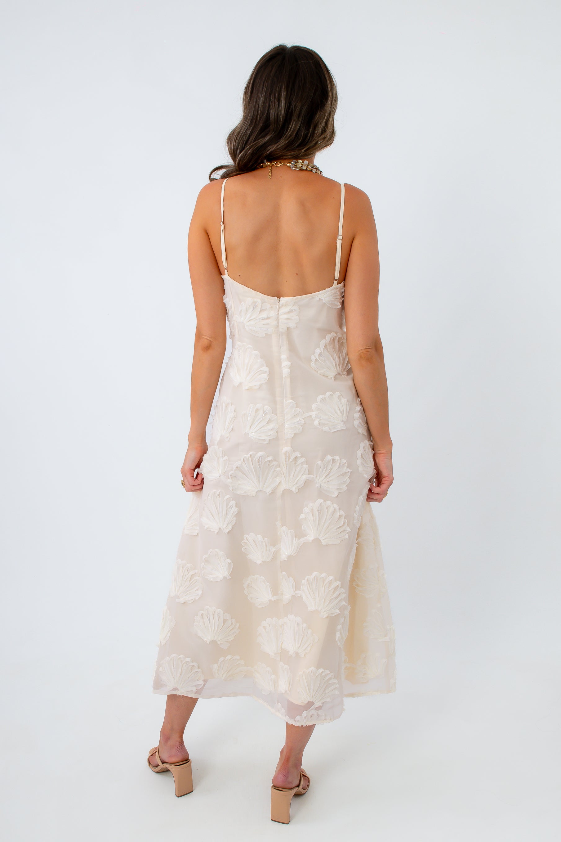 applique maxi dress Mermaizing Ivory Shell Shiny Strapless Sweetheart Neck color-sculpt-seamless-halter-bra-jade US Size:Child 3 Perfect for weddings
