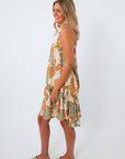 Vitamin Sea Sage Green Abstract Dress