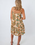 Vitamin Sea Sage Green Abstract Dress