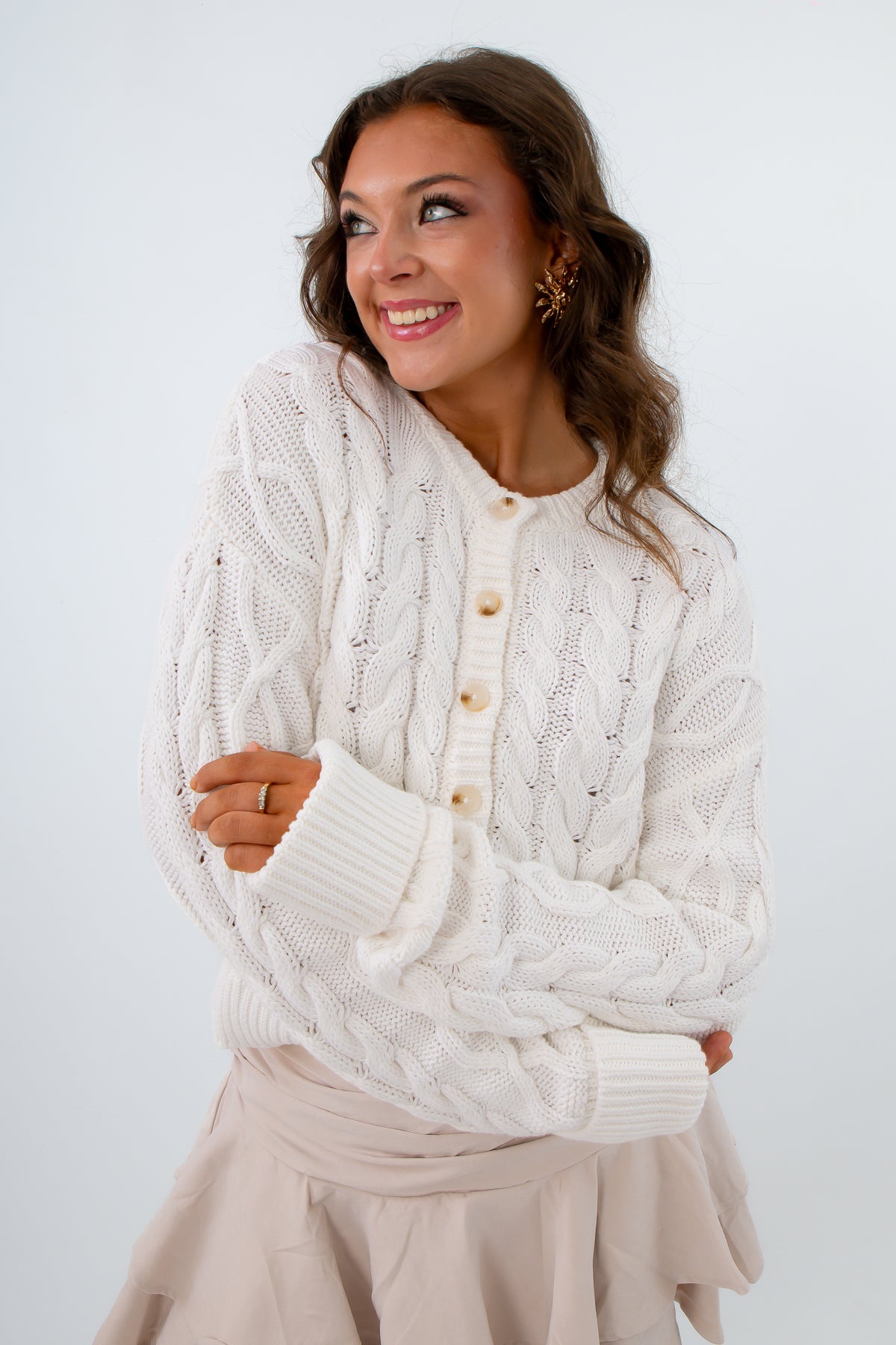 Cream show me your mumu sweater, Cream Show Me Your Mumu cardigan, white Show Me Your Mumu cardigan