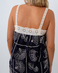 Patriotic navy and white shell tank and matching mini skirt for the 4th of July, Memorial Day, and Labor day