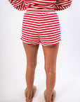 Aspen Morning Red Stripe Lounge Shorts