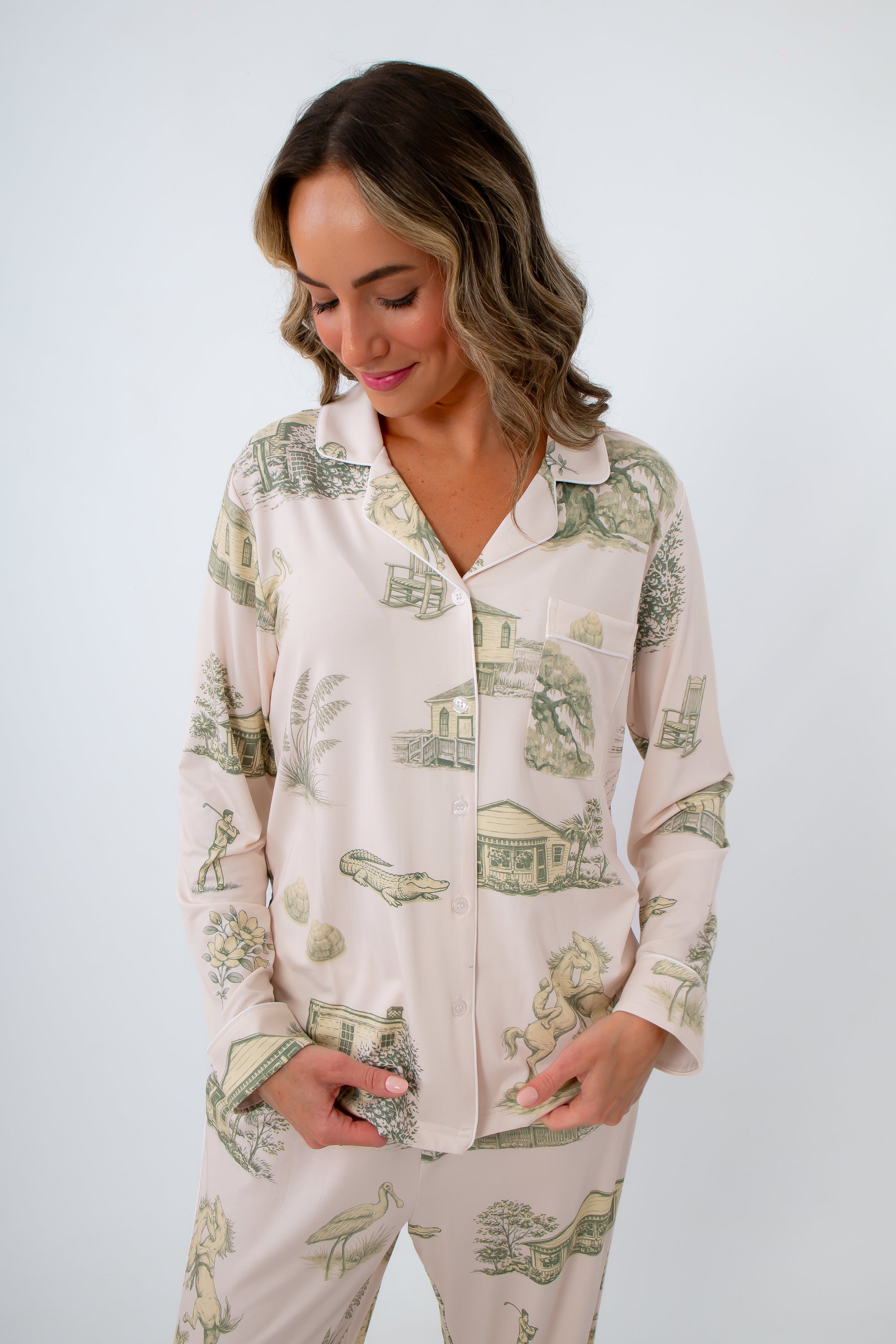 Pawleys Island Toile Pajama Set