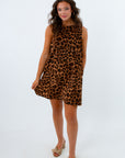 Velvet Cheetah Mini Dress for Clemson game day, Velvet Leopard Mini Dress for Clemson game day, Velvet Animal Print Mini Dress for Clemson game day