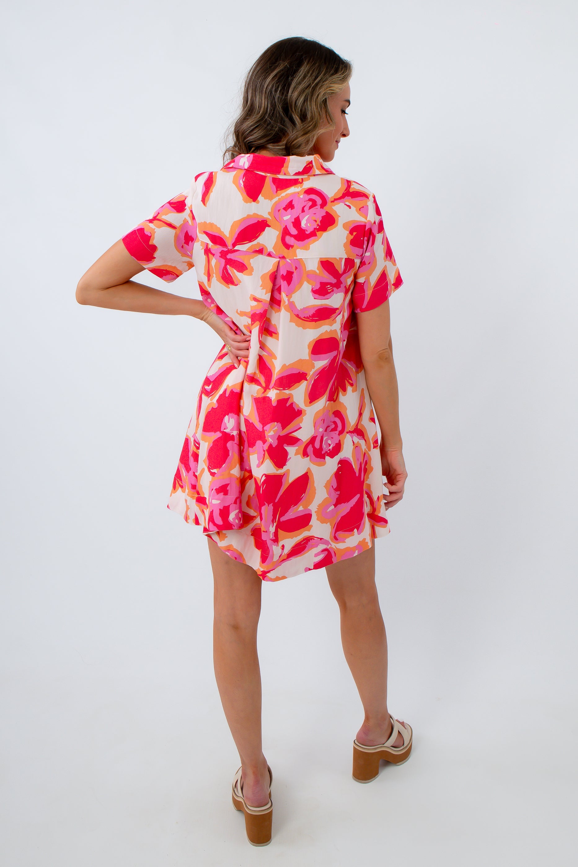 Pink and orange summertime dress