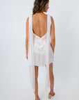 White Satin Dress