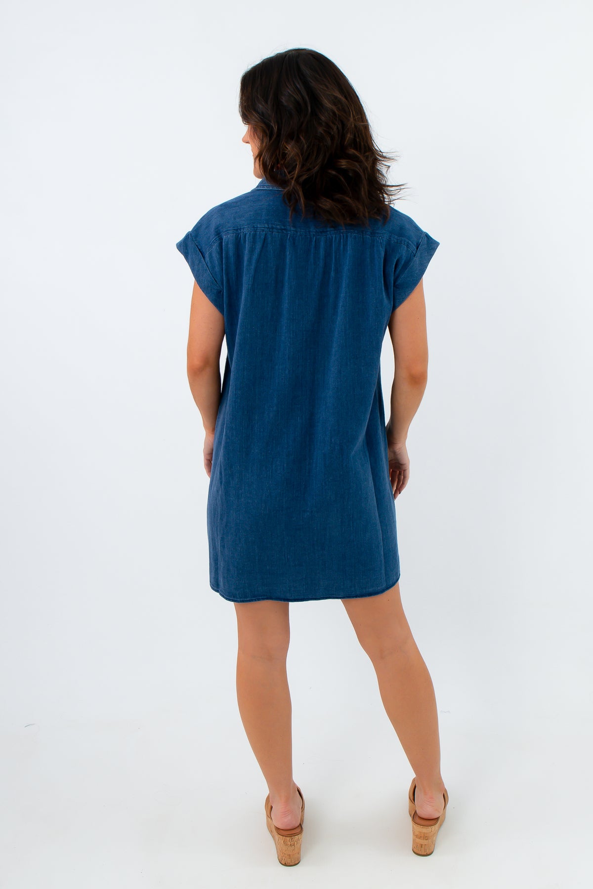 Denim mini dress, fall mini dress, casual denim dress, short denim dress