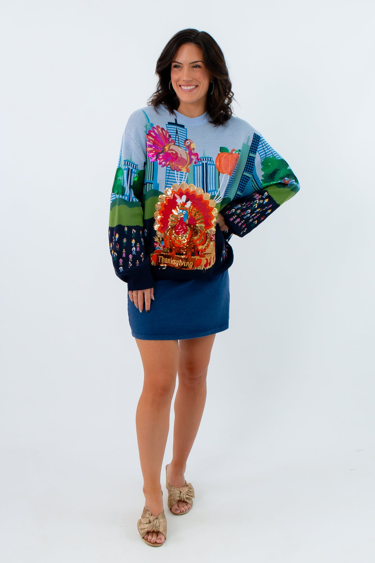 Queen of Sparkles Thanksgiving Parade Sweater