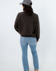 Heathered essential slouch sweater, slouchy sweater, fall sweaters, dark colored sweater