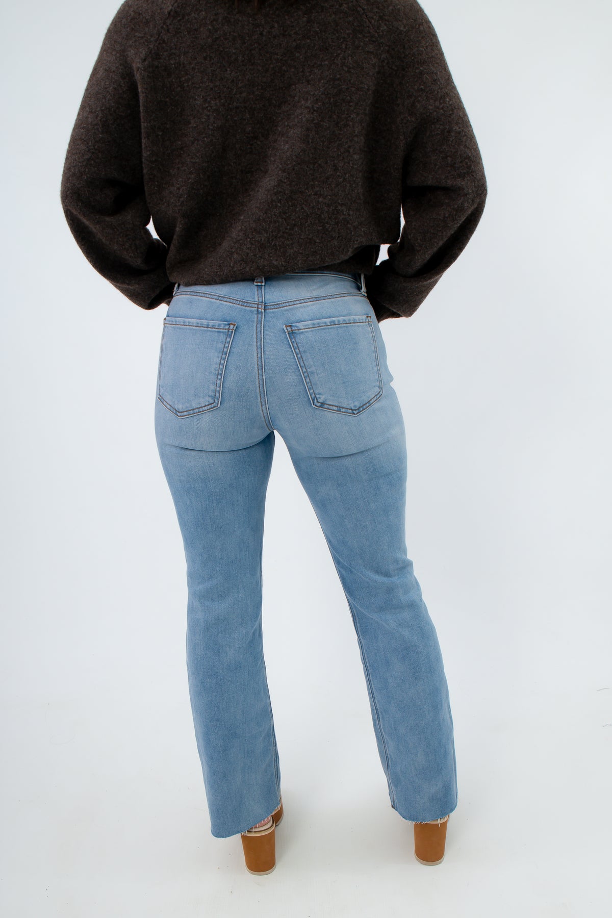Women's Kut from the Kloth ankle flare jeans, Comfortable flattering ankle flare jeans for women, light wash jeans for women