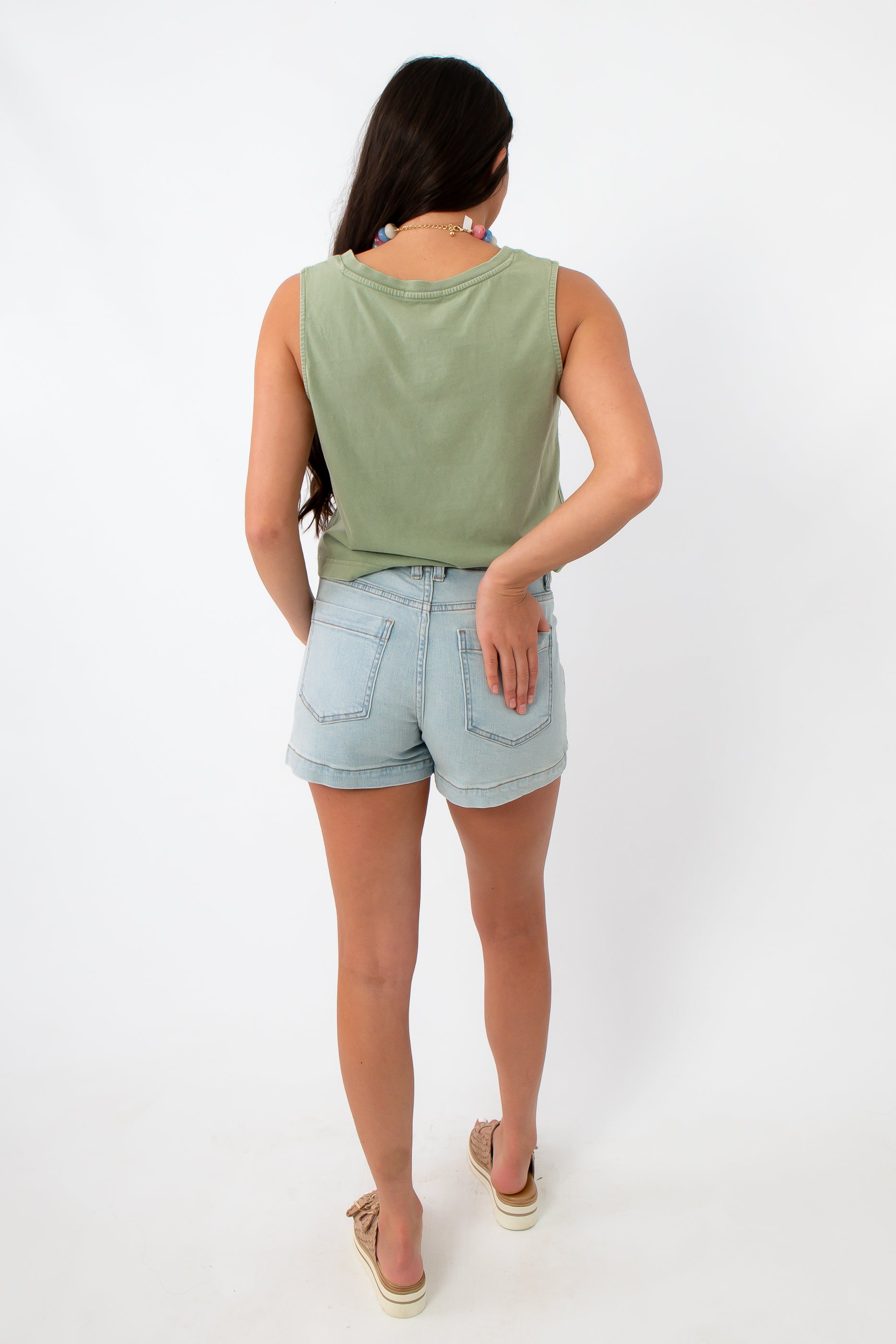 Z Supply Avocado Sloane V-Neck Cotton Jersey Top