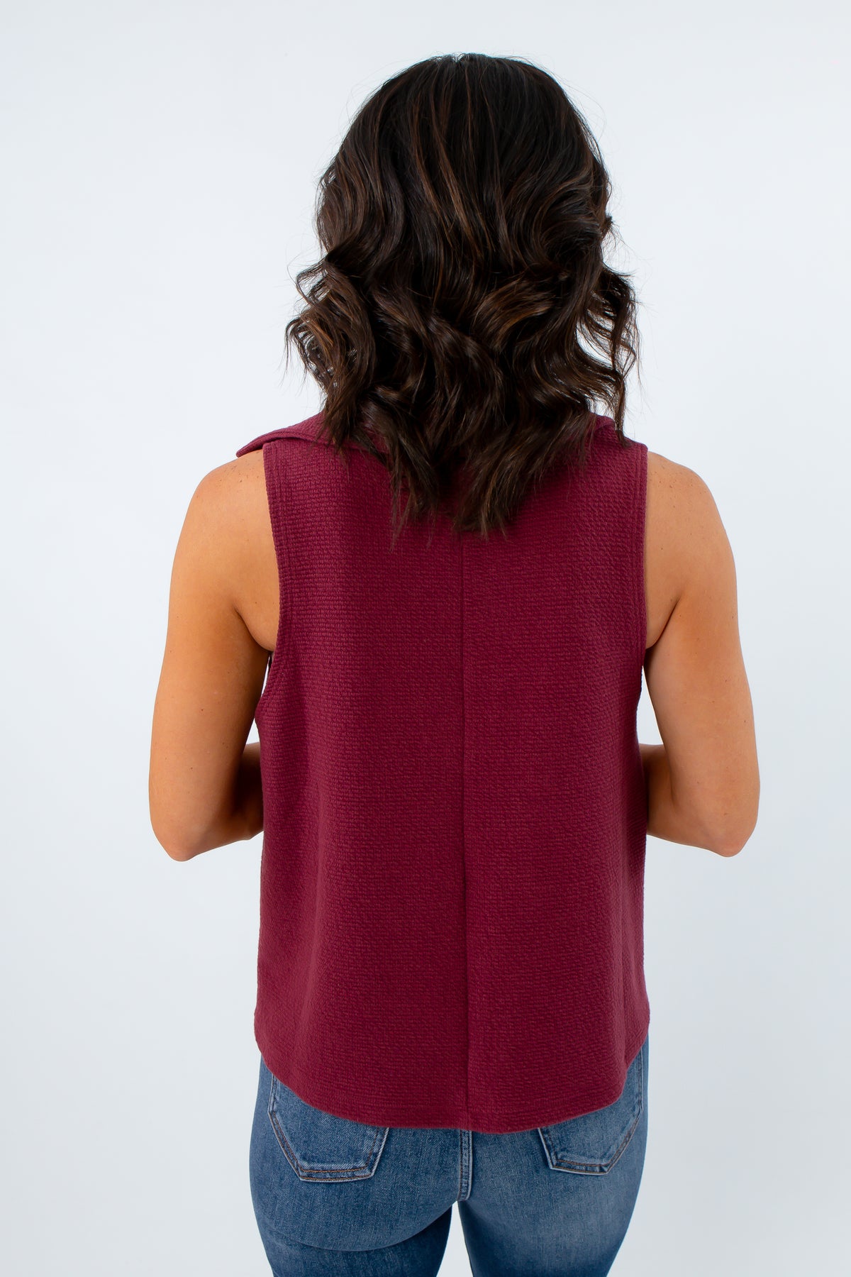 Alabama game day knit tank top in wine color, USC casual game day tops