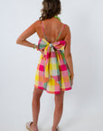 Vintage inspired colorful plaid dress