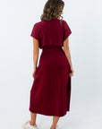 University of South Carolina game day dress wine color, comfy and cute burgundy dress, long burgundy dress, long wine colored dress