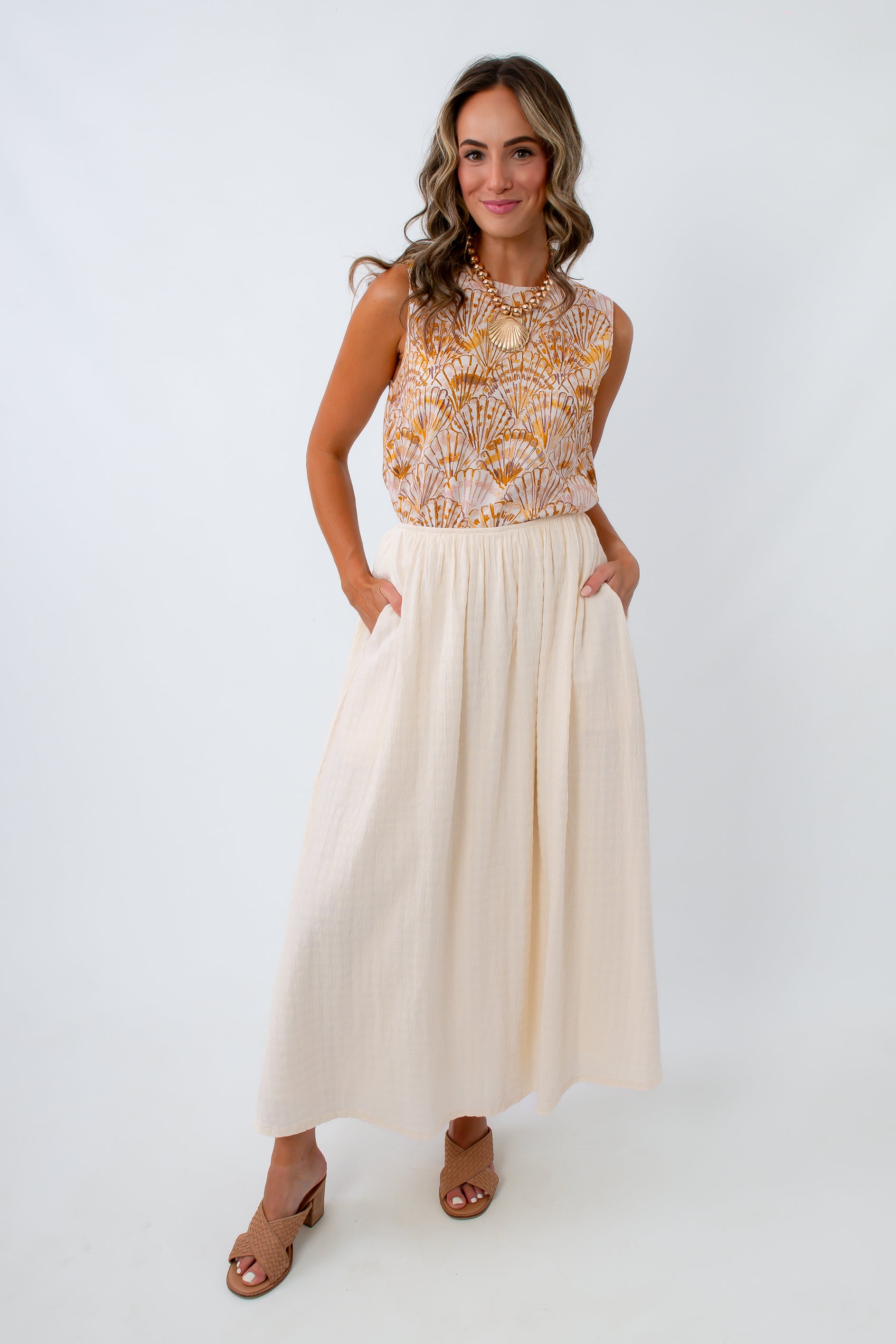 FRNCH Beurre Cloudia Midi Skirt