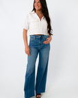 Daze Denim New Indigo Far Out Wide Leg Jean