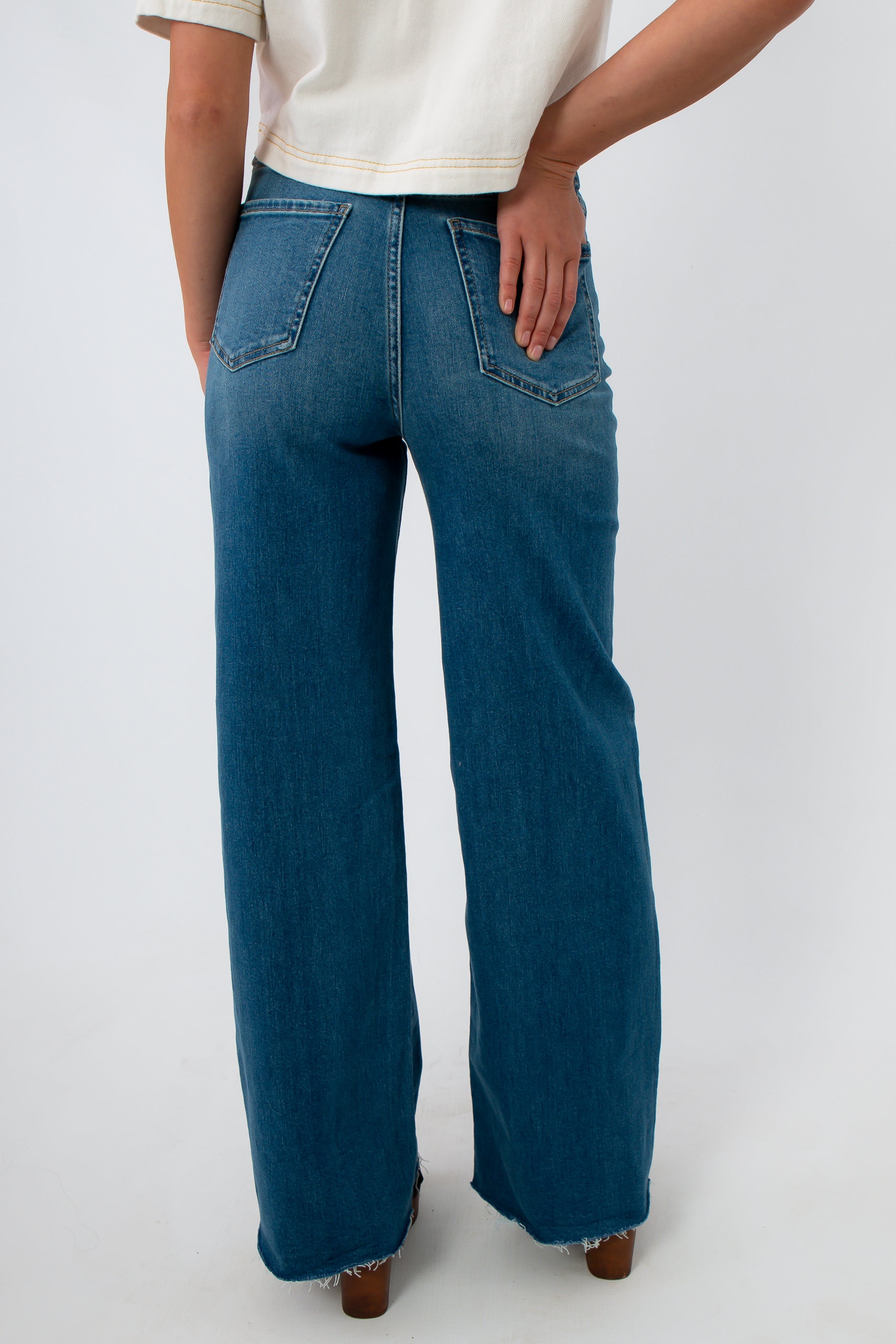 Daze Denim New Indigo Far Out Wide Leg Jean