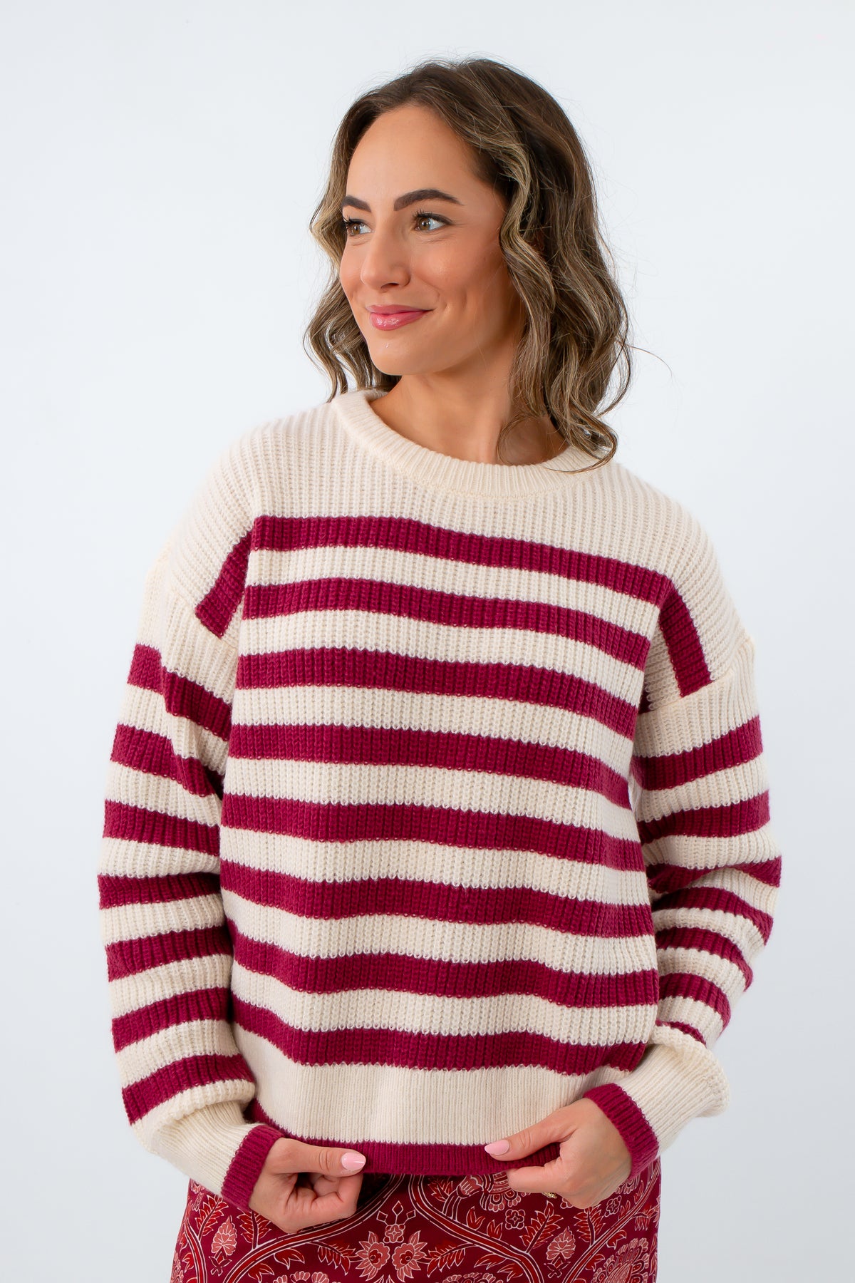 Cherry Cola Stripe Sweater