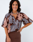 THML October Breeze Puff Sleeve Blouse