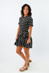 Cara Black & White Stripe Jersey Dress
