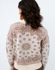 Soft knit sweater available in oatmeal and navy, cream sweater pullover, cream patterned sweater