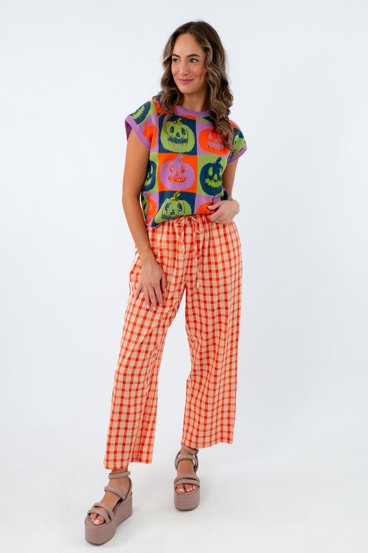 Candy Aisle Poppy Gingham Pants