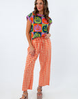 Candy Aisle Poppy Gingham Pants