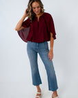 Columbia Garnet Cape Blouse for Sout Carolina gamecocks game day