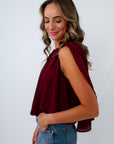 Elegant burgundy wine shirt for work wear, fall blouses, carolina game day outfit, florida state university game day look