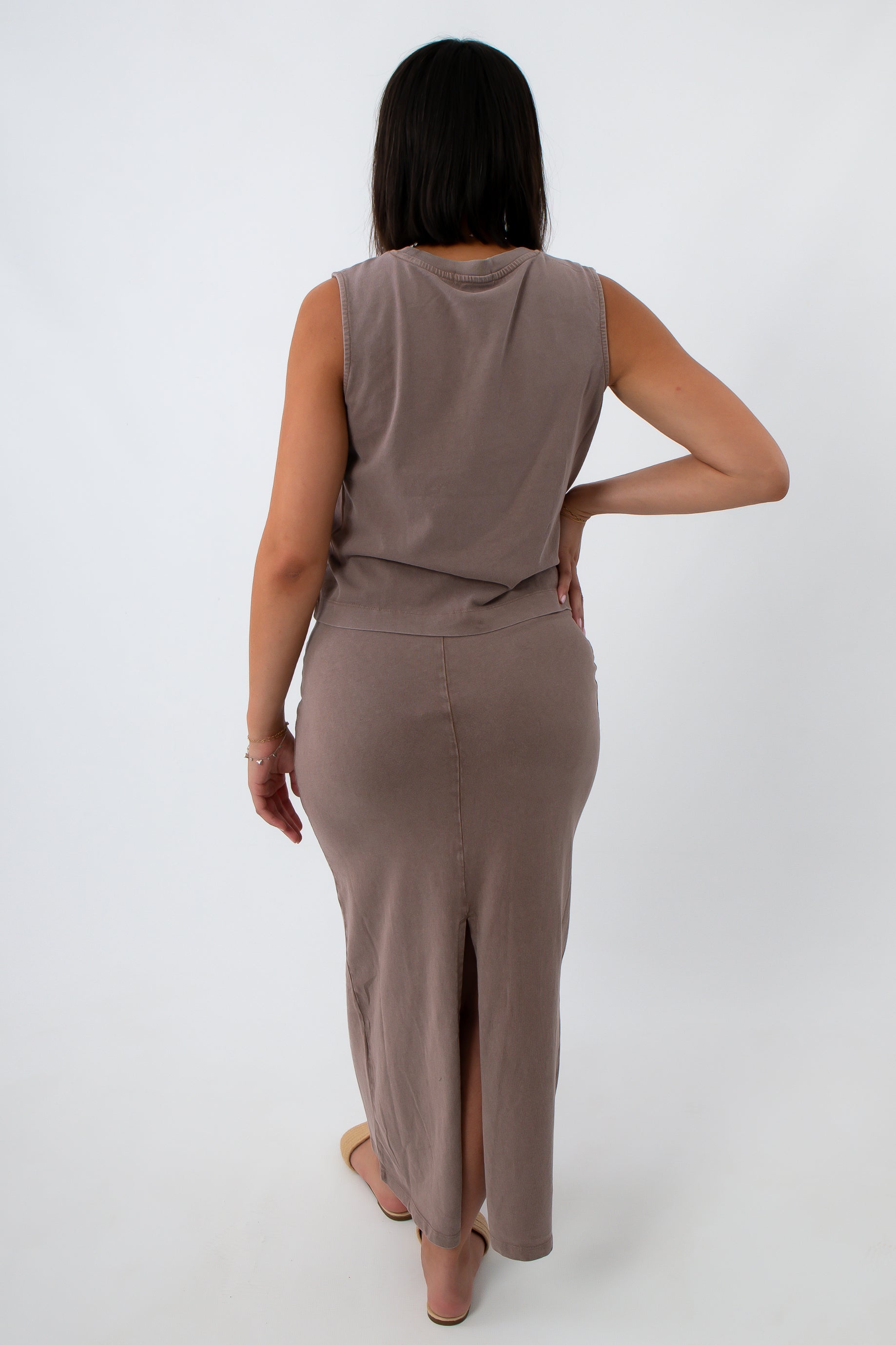 Z Supply Perfectly Taupe Sloane Jersey Muscle Tank
