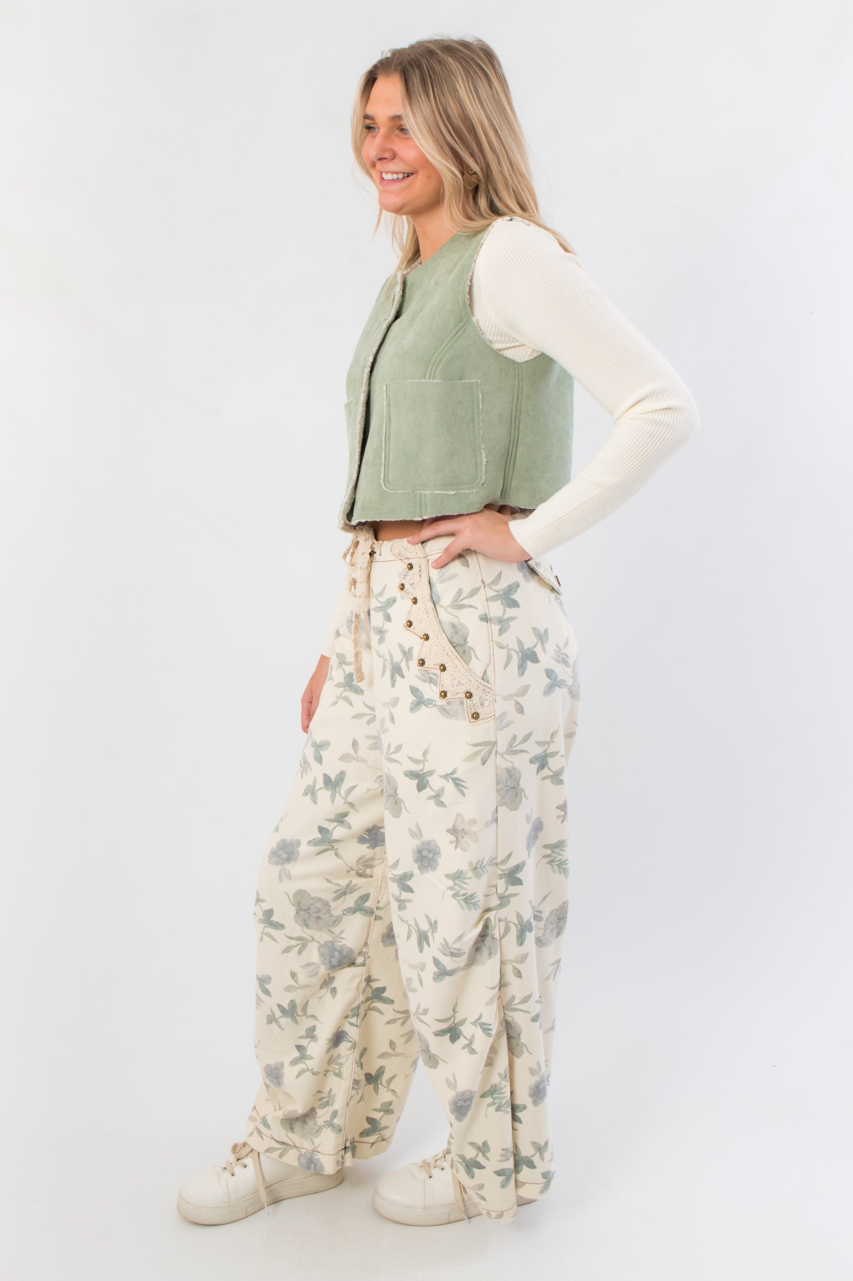 Owen Sage Sherpa Lined Vest