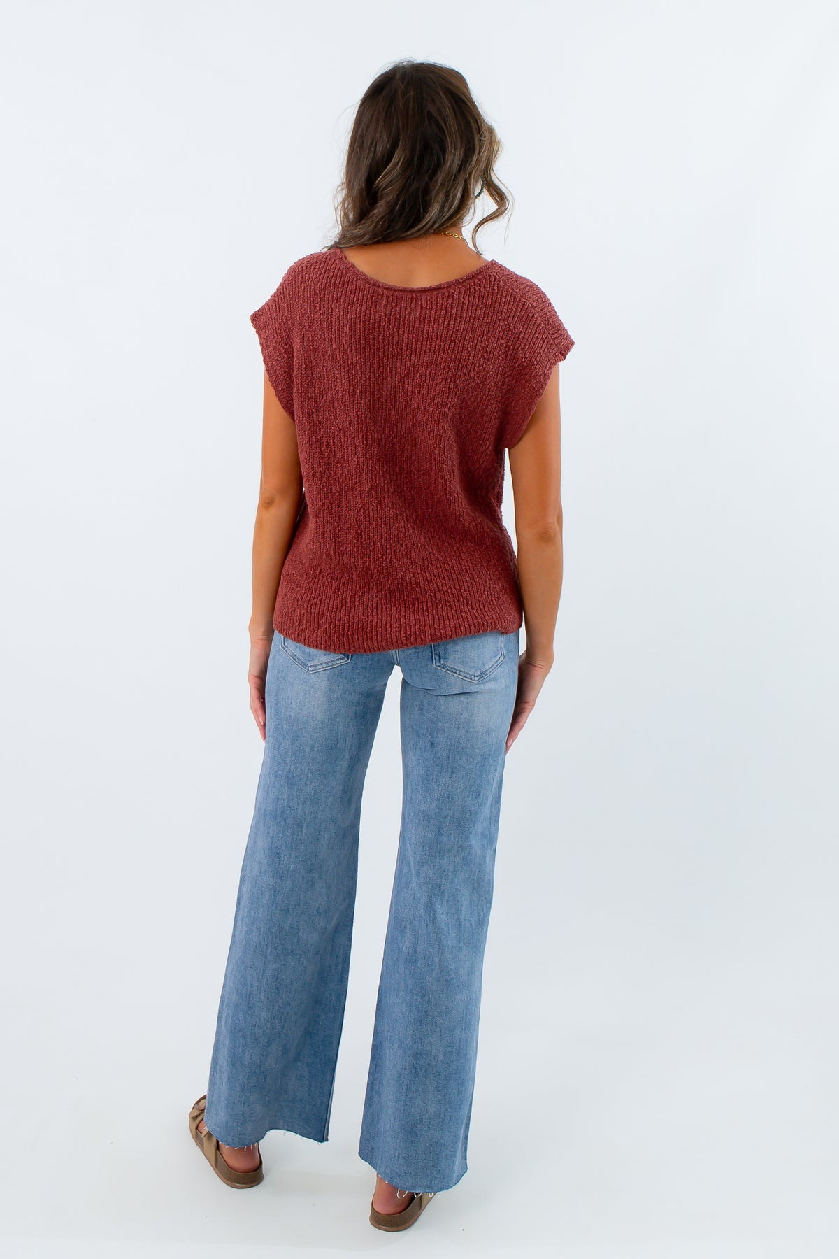High rise wide leg jeans, women's lighter wash jeans, women's full length jeans