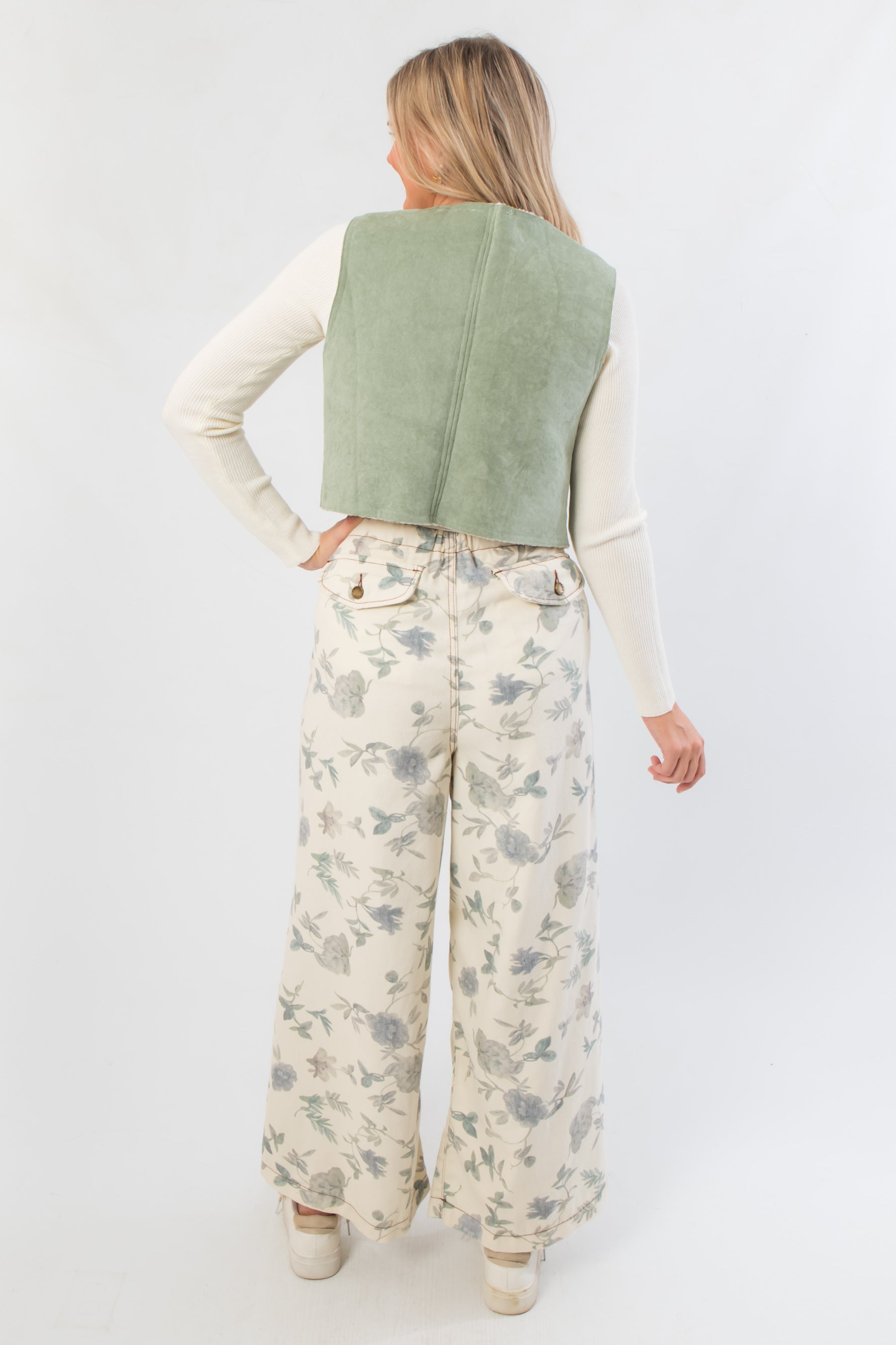 Owen Sage Sherpa Lined Vest