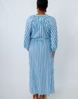 POL blue and white stripe dress