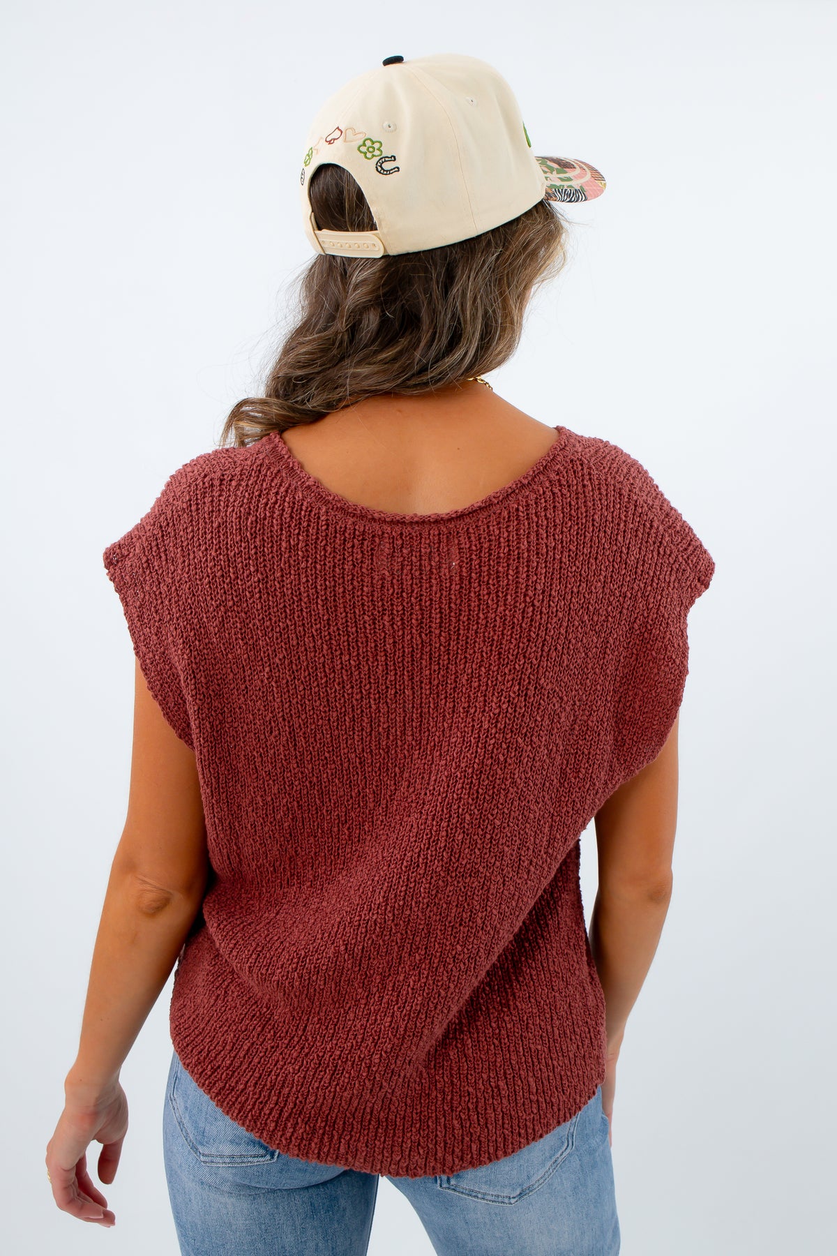 100% cotton brown sweater perfect for early fall, brown slub knit sweater for fall, fall short sleeve sweaters