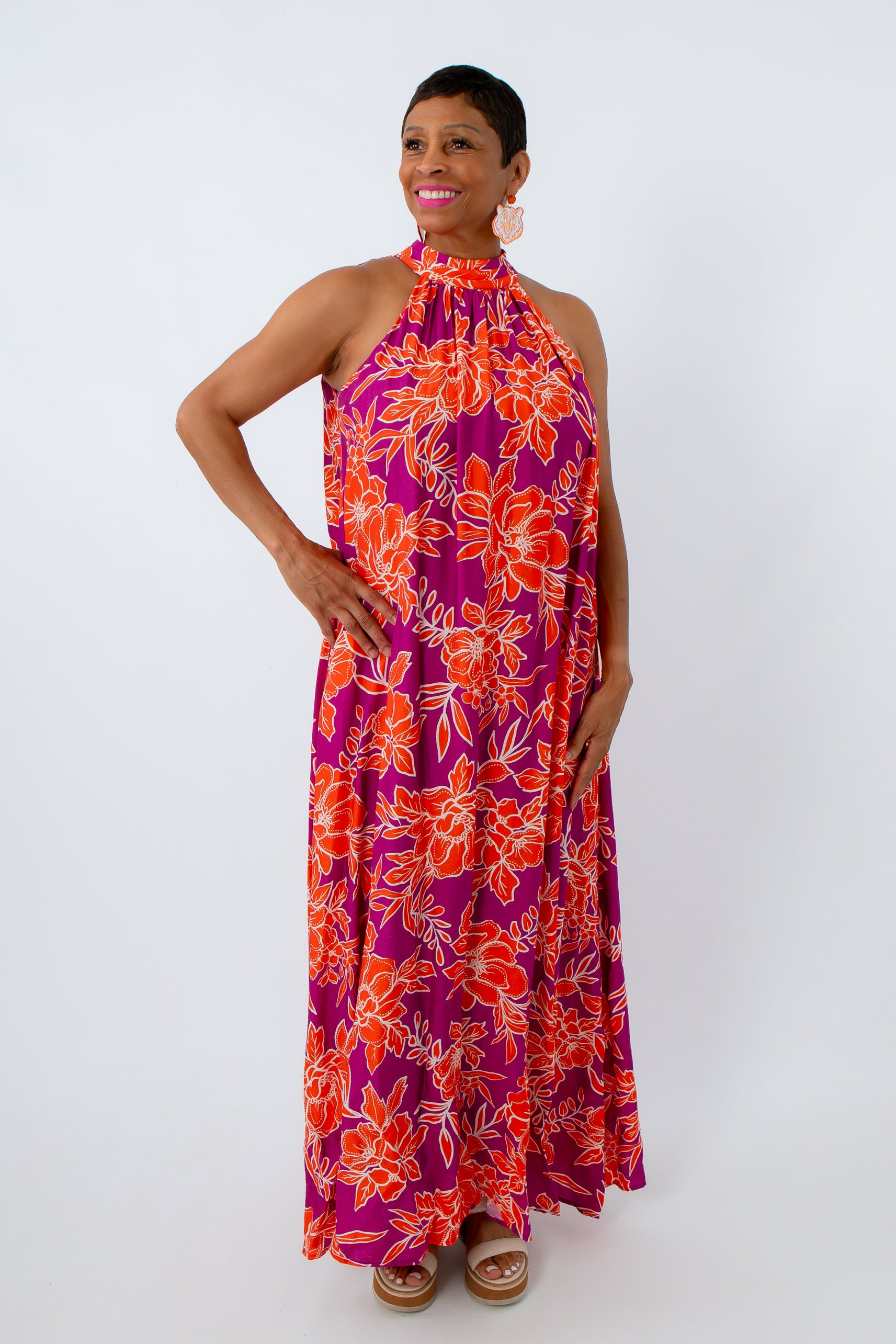 Clemson game day outfits for women, clemson game day dress, orange and purple dress for clemson game day