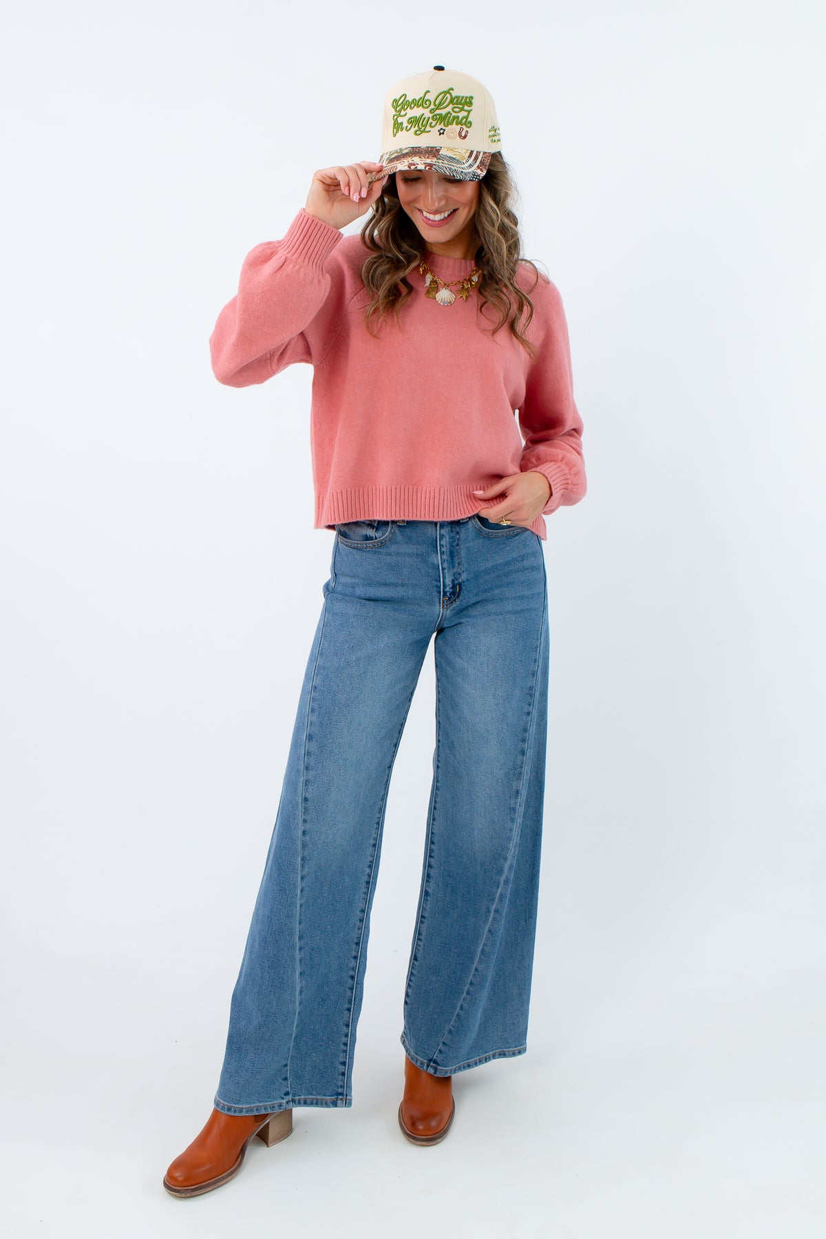 Hayden Twist Seam Wide Leg Jean