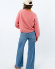 Twisted seam jeans, soft medium-wash jeans, soft wide-leg jeans, soft high-rise jeans