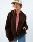 Free People Chocolate Torte Blair Vegan Suede Sierra Jacket