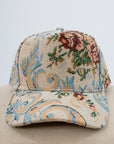 Floral Brocade Baseball Cap