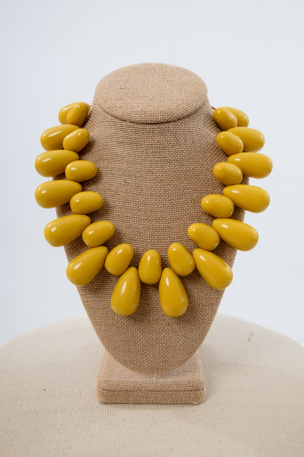 Goldenrod Teardrop Statement Necklace